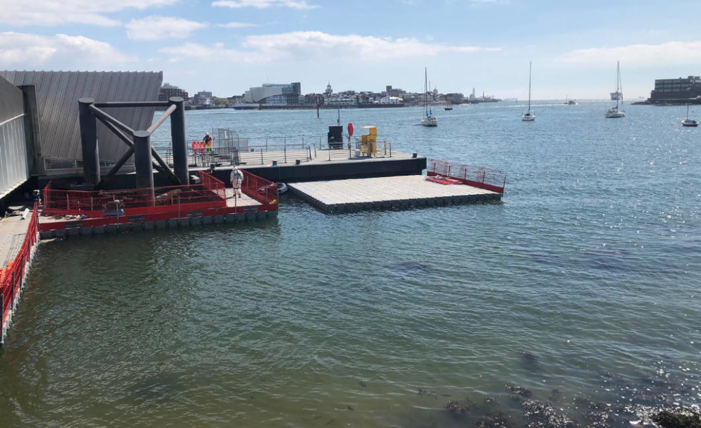 Floating pontoon for Gosport ferry