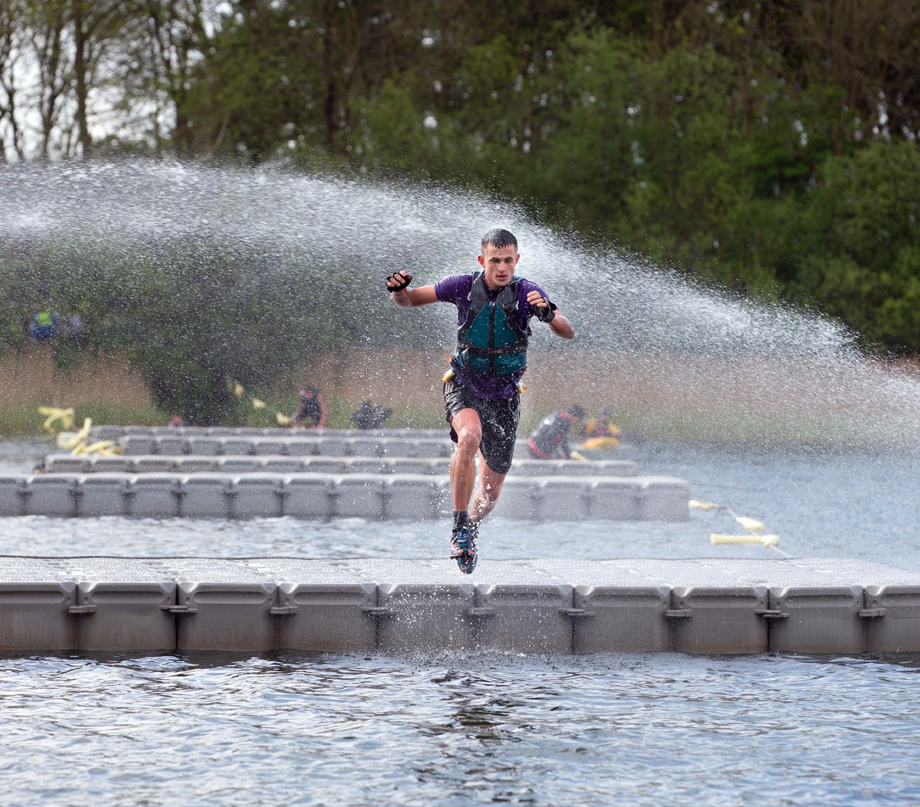 Pontoons for Obstacle Course Races | Floating Pontoon Hire