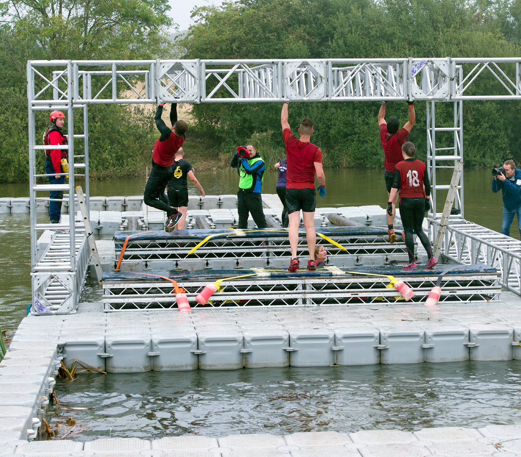 Pontoon Jumping Pontoons for Obstacle Course Races | Floating Pontoon Hire